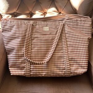 Loeffler Randall Dina Gingham Brown Tote